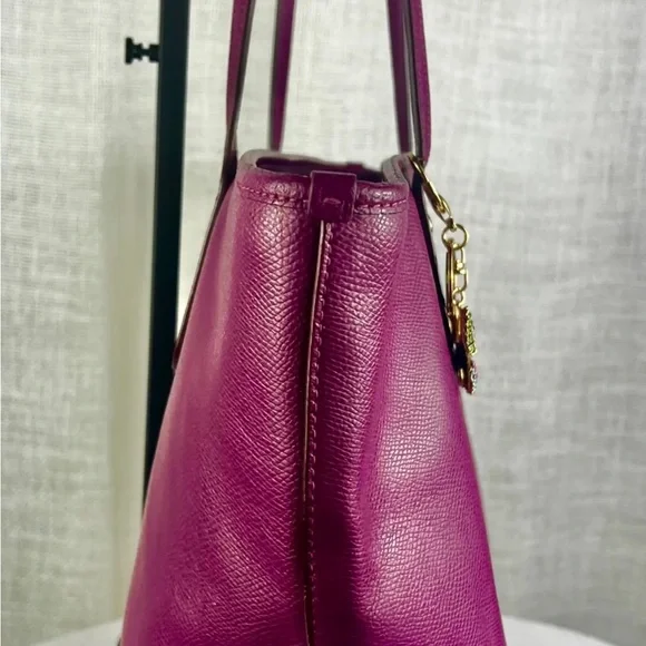 Coach Rich Purple Leather Tote - Picture 3 of 9